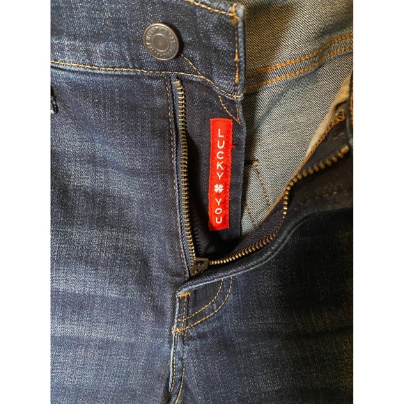 Lucky Brand 223 Straight Mens Dark Wash Denim Jeans W29 L30 Indigo Blue - Picture 4 of 7